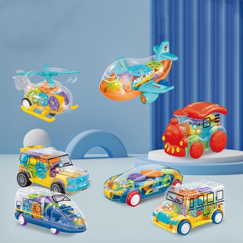 Transparent Plastic Kids Inertia Gear Car Toy | Toys & Games