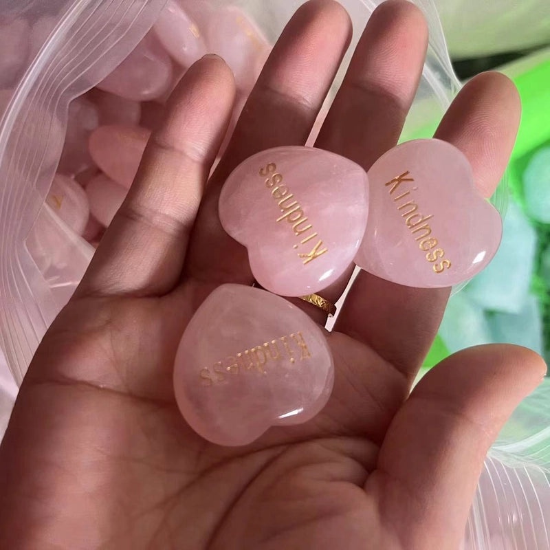 Minimalist Heart-Shaped Rose Quartz Crystal Decor | Home Decor