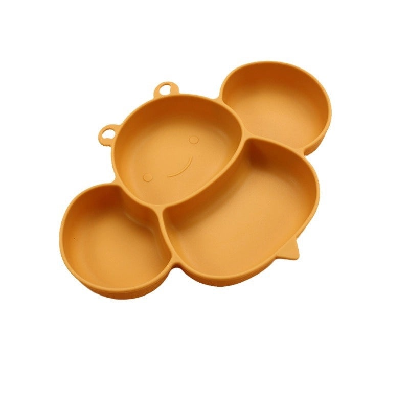 Cute Little Bee Silicone Kids Tableware Set Baby Bowl Cup Spoon Food Grade|Baby Feeding Supplies