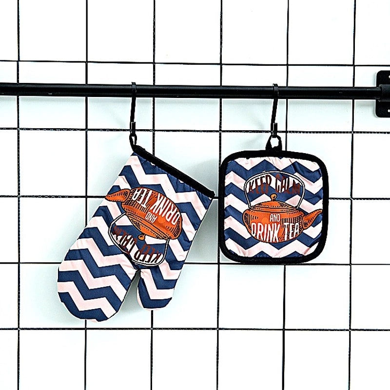 耐热加厚厨房手套防烫耐高温烘焙微波炉用隔热手套套装|厨房用品