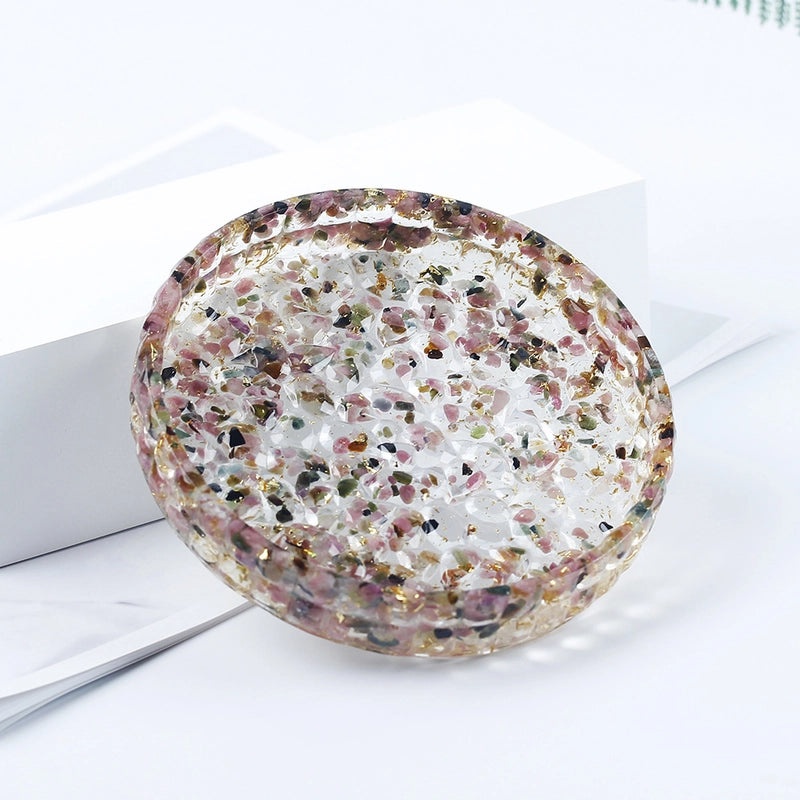 Elegant Round Resin Crystal Pendant Necklace|Jewelry & Accessories