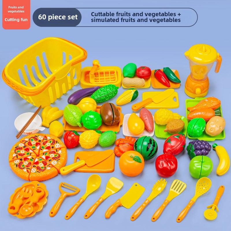 儿童厨房玩具海鲜水果蔬菜烧烤火锅仿真食品套装|儿童玩具