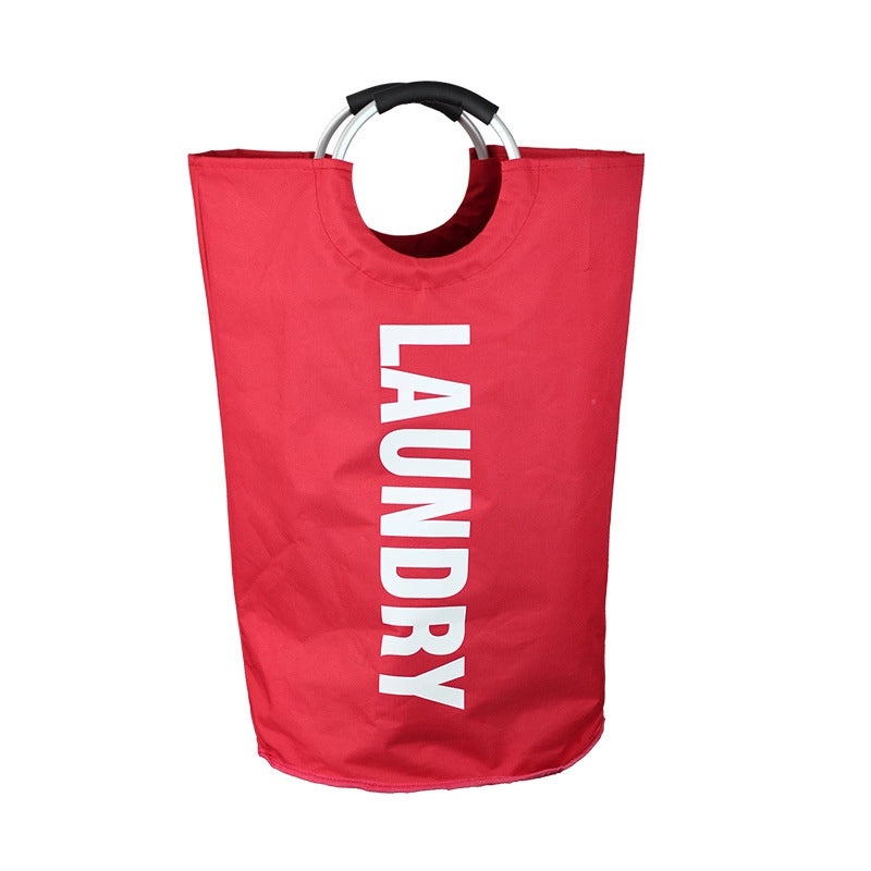 Large Capacity Laundry Bag with Double Layer Oxford Cloth and Round Aluminum Handle | Home Storage & Organization