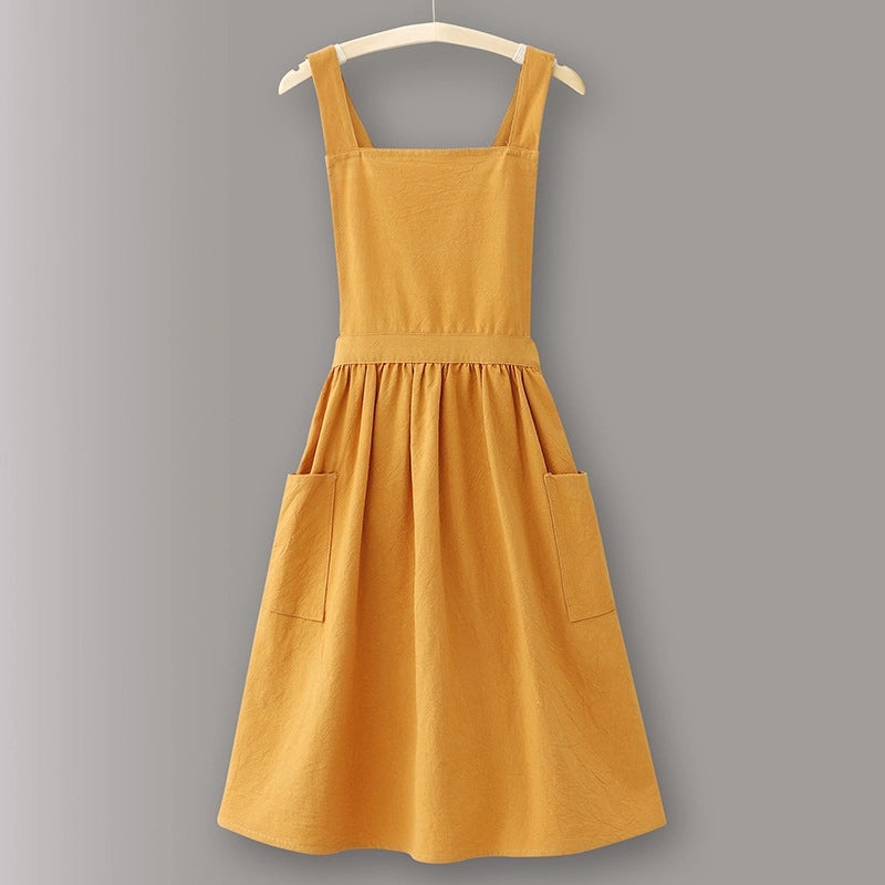 Cute Princess Style Pure Cotton Apron for Women Summer Cooking Both Home and Catering | Kitchen Aprons & Accessories