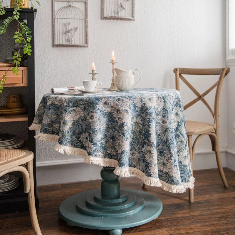 Yi Manqi Yun American Jacquard Sunflower Round Thick Tablecloth Factory Direct Supply|Home & Kitchen Textiles