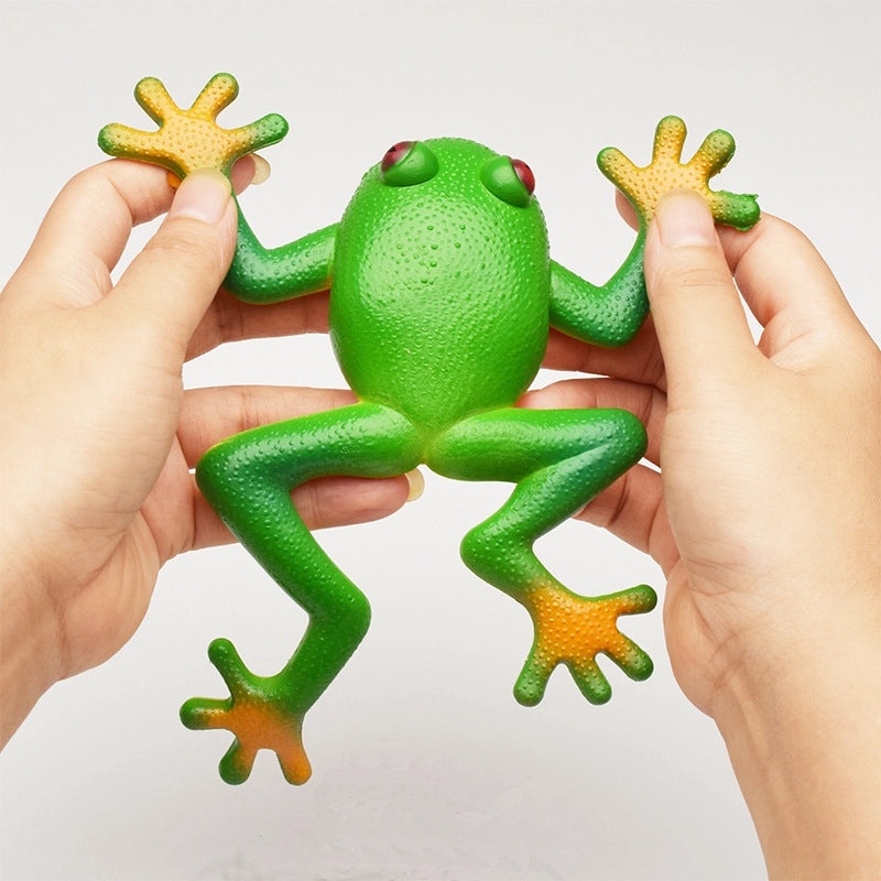Realistic Frog Figurine Decoration Soft Rubber Frog Toy Creative Prank Vent Toy|Home Decor & Toy Accessories
