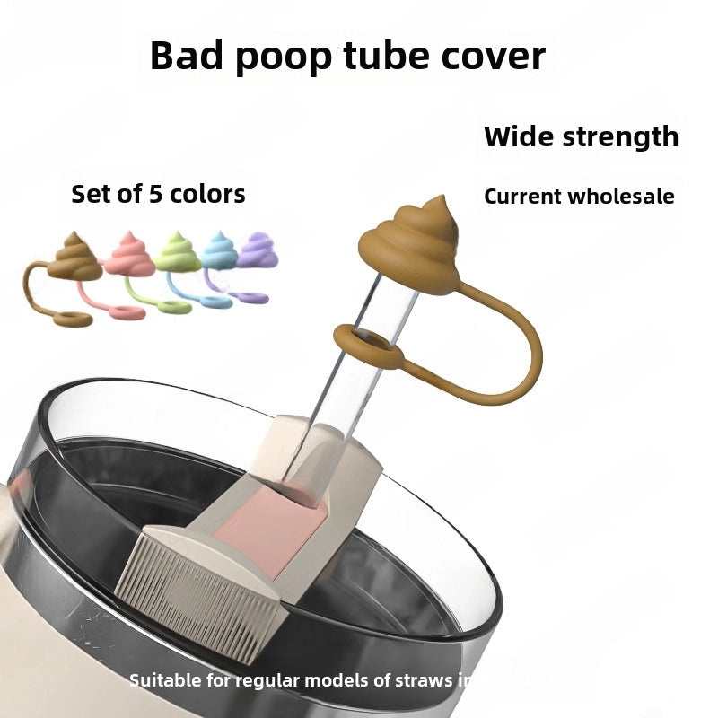 Cartoon Silicone Straw Cap Dustproof Cover for Reusable Drinking Straws|Drinkware Accessories