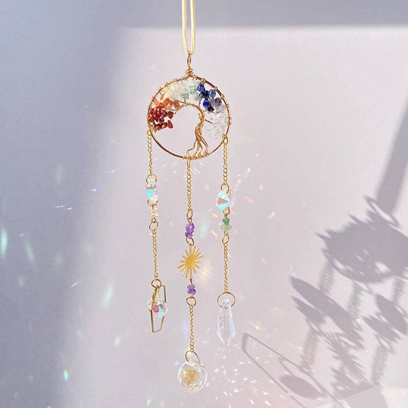 Geometric Crystal Suncatcher Wind Chime Minimalist Decor for Wall|Home Decor