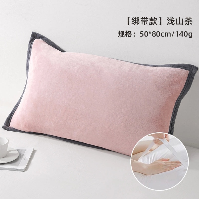 Mao Mao Rain Thickened Flannel Pillow Towel Soft Skin-friendly Dormitory Home Essential|Home Textiles & Bedding