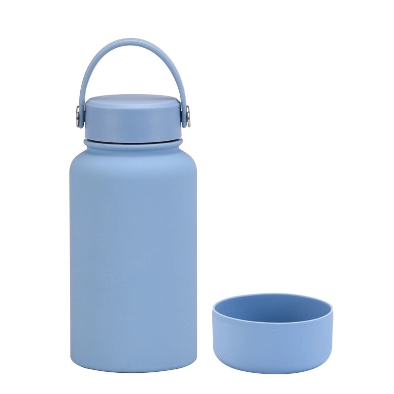 Stylish Solid Color Stainless Steel Water Bottle with Silicone Sleeve 1 Piece|Drinkware & Bottles