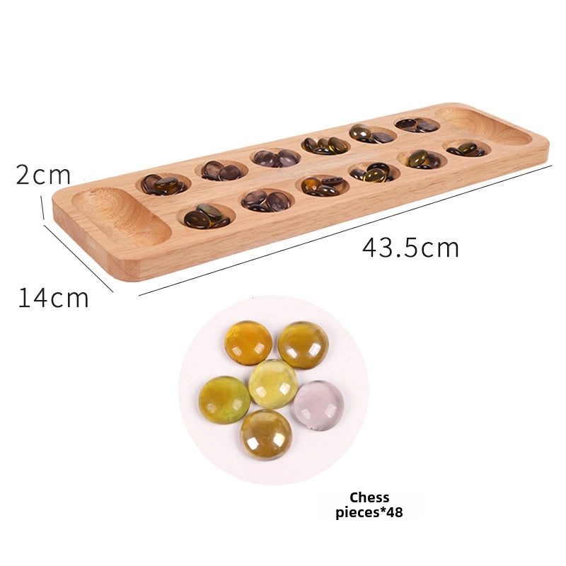 Solid Wood African Chess & Mancala Puzzle Game for Kids | Toys & Games