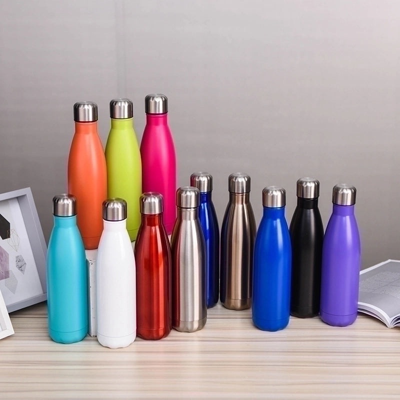 Stainless Steel Water Bottle Single Piece Casual Solid Color | Drinkware & Hydration
