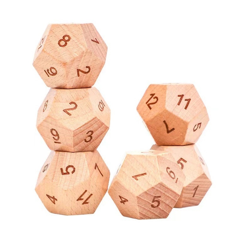 Educational Wooden Dice with Letters and Numbers|Children's Educational Toys and Games
