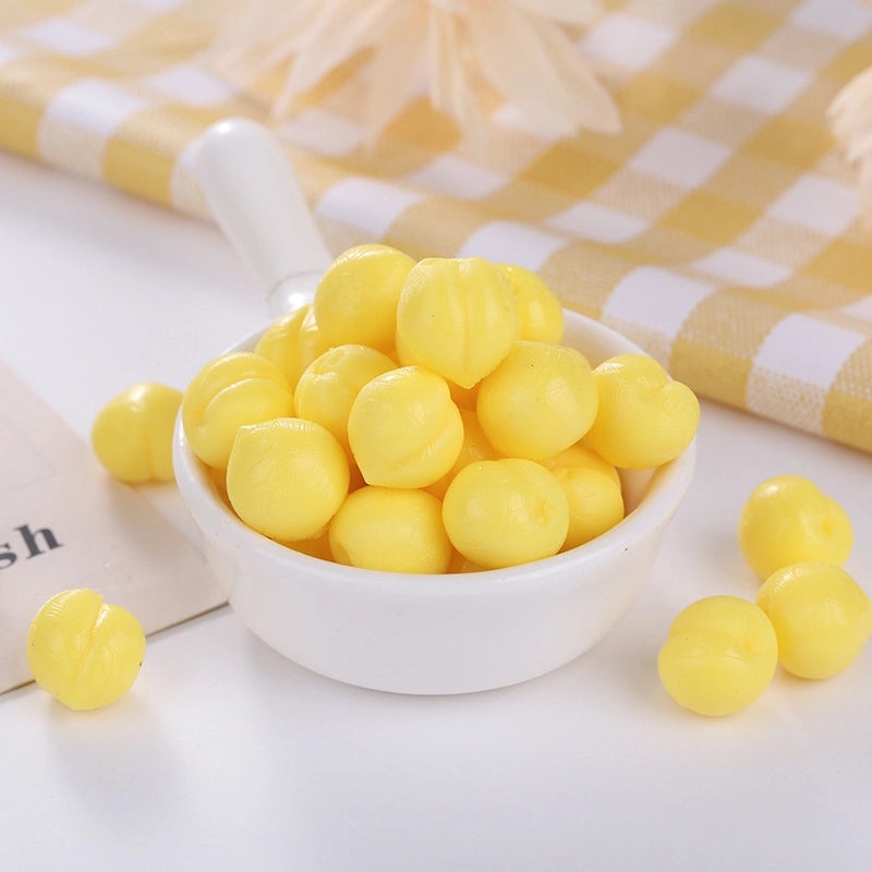 Miniature Grape Simulation Squeeze Toy Soft TPR Decompression Music Ball Yellow Peach Corn|Stress Relief Toys