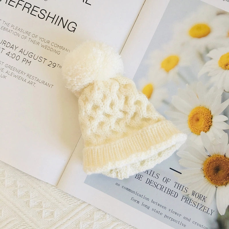 20cm Doll Smiling Wool Hat Knitted Cotton Cap for 20cm Doll Clothes Replacement|Doll Accessories