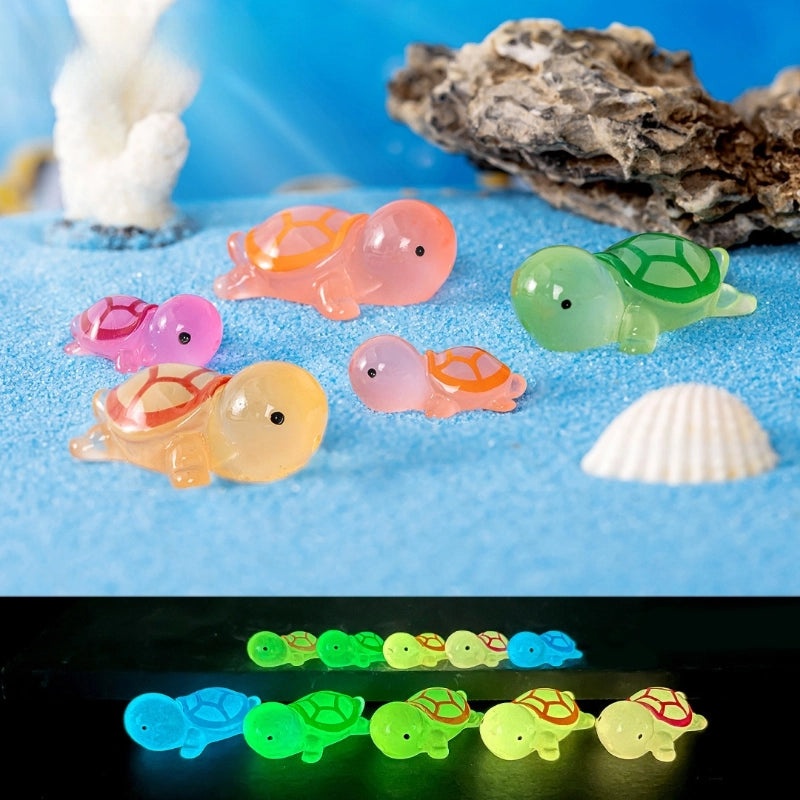 Luminous Mini Turtle Resin Ornament for Fish Tank Moss Landscaping | Aquarium Decorations