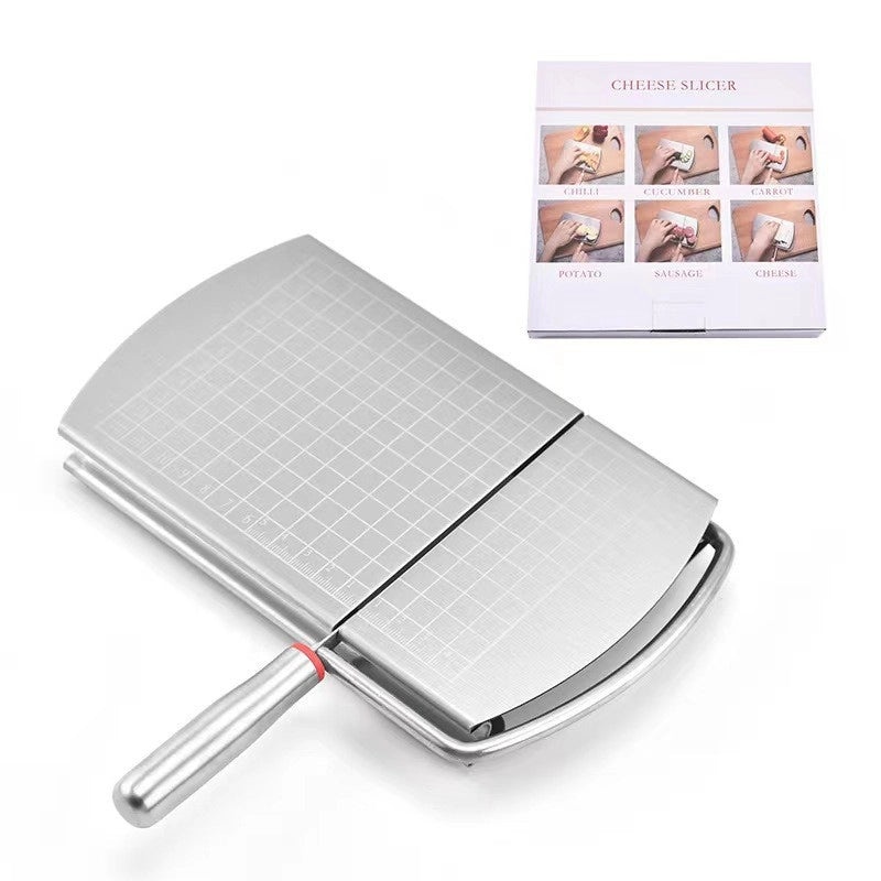 Multi-function Stainless Steel Cheese Slicer with Scale for Sausage, Ham, and Baking | Kitchen Tools & Accessories