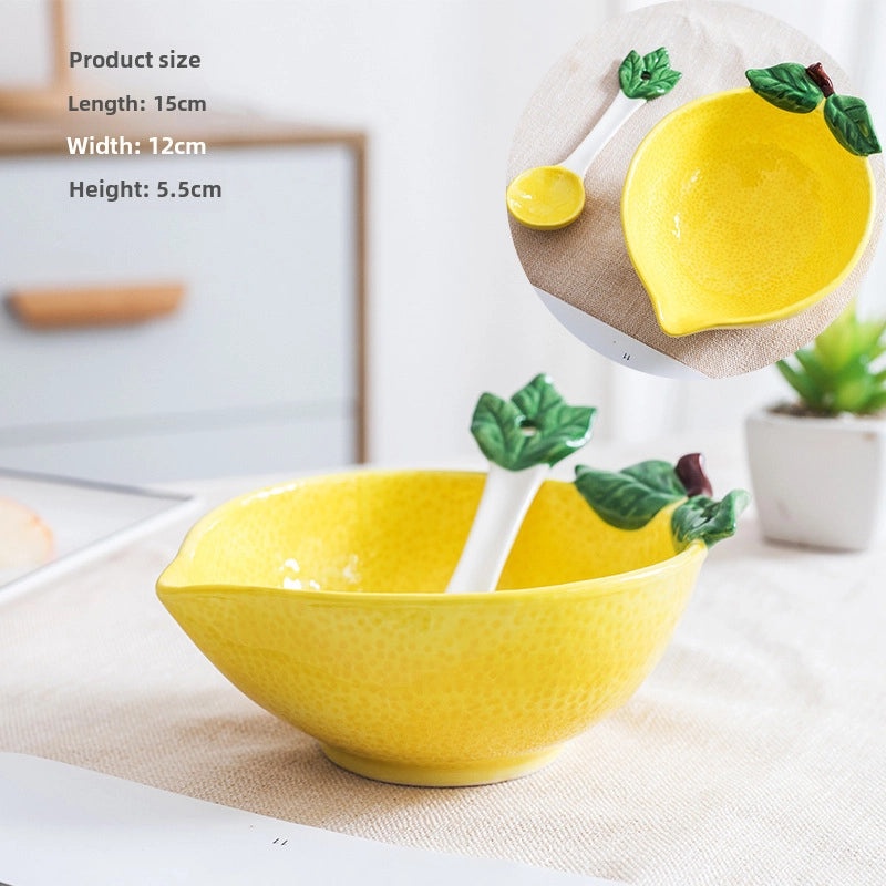 Creative Ceramic Bowl for Fruits Vegetables Salads Desserts Kids Students Household Tableware | Kitchen & Dining