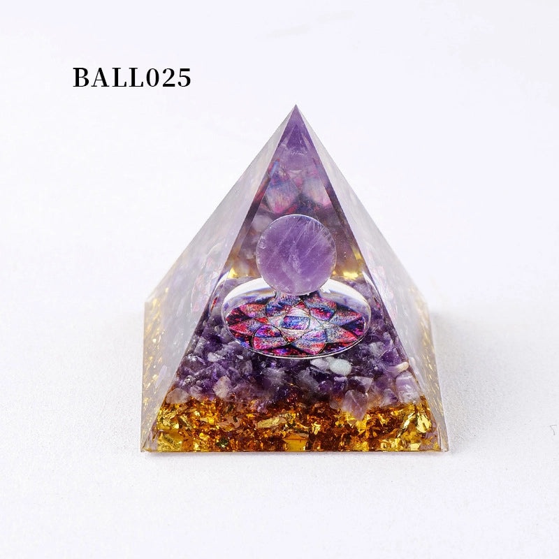 Minimalist Natural Crystal Pyramid Ornament Small Conical Decorative Crystal Piece|Home Decor Accessories