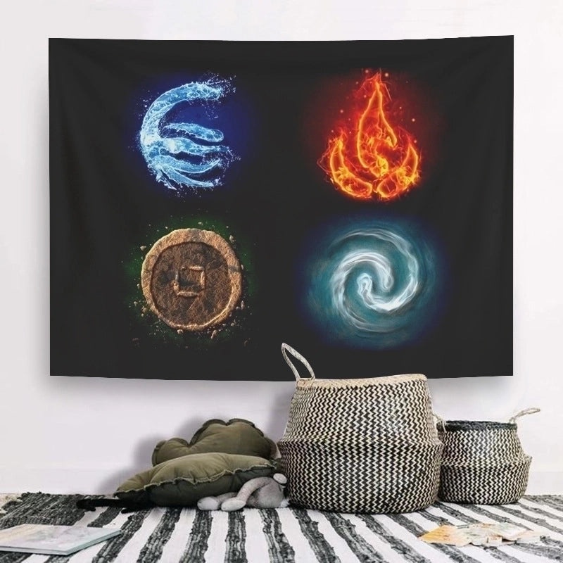 Abstract Human Silhouette Retro Polyester Wall Hanging|Home Decor Tapestry