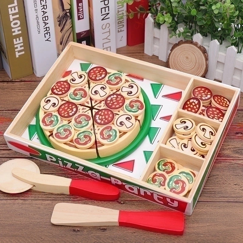 Cartoon Wooden Kitchen Playset for Kids | Wooden Toys