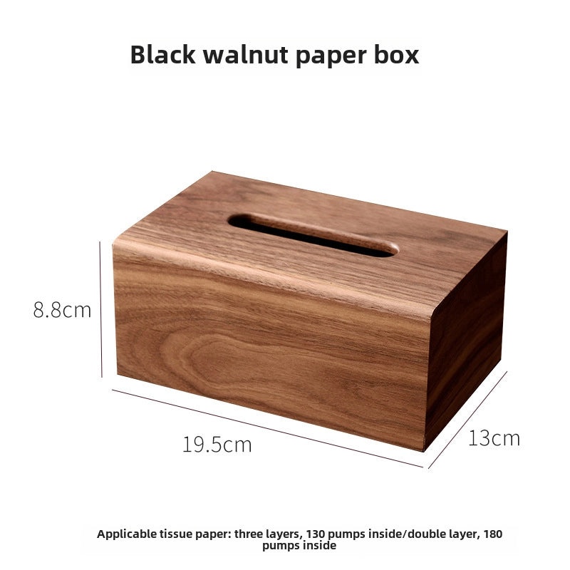 Walnut Wooden Tissue Box Holder for Living Room Bedroom Office | Home Decor Storage Accessories