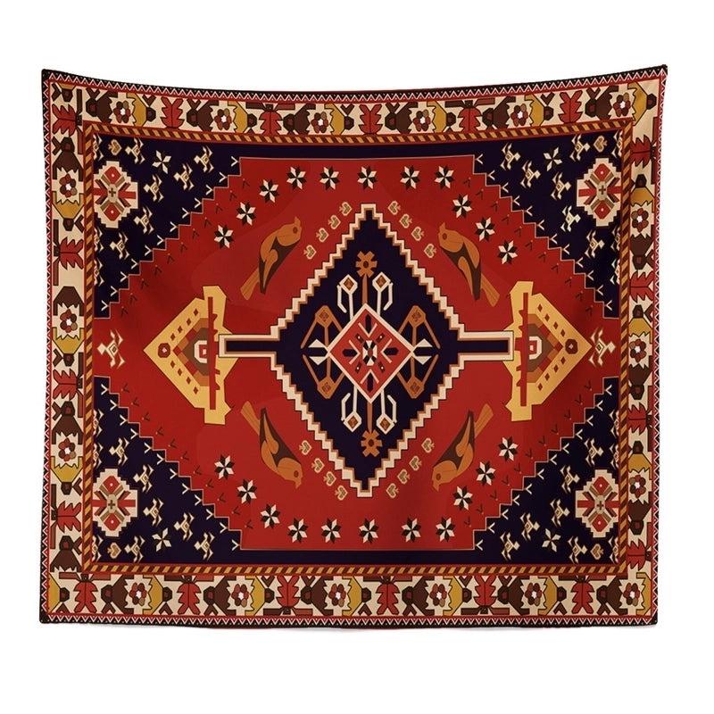 Ethnic Geometric Argyle Pattern Polyester Wall Hanging Tapestry|Home Decor