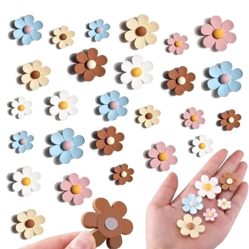 Minimalist Floral Resin Refrigerator Magnet Decorative Art Piece|Home Decor & Kitchen Accessories