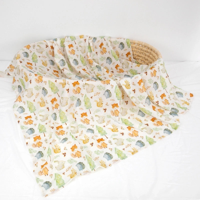 Antibacterial Bamboo Cotton Baby Swaddle Blanket and Bath Towel Set for Newborns Summer Soft Gauze Wrap|Baby Care & Accessories