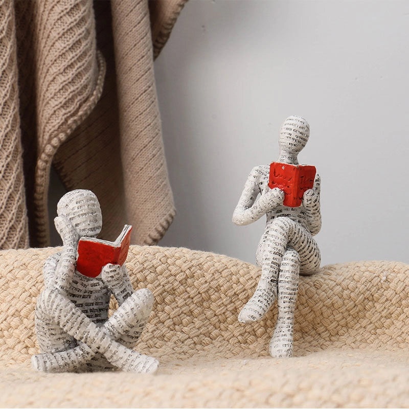 Reading Woman Resin Sculpture for Book Lovers | Home Decor Ornaments