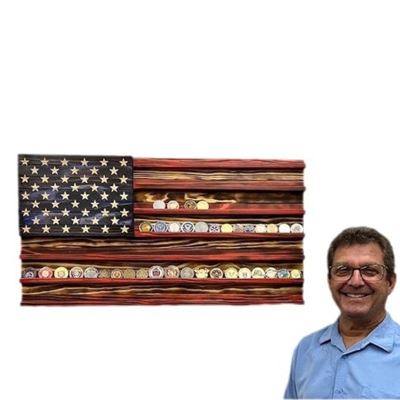 Minimalist Wooden National Flag Jewelry Holder Wall Art|Home Decor & Wall Art