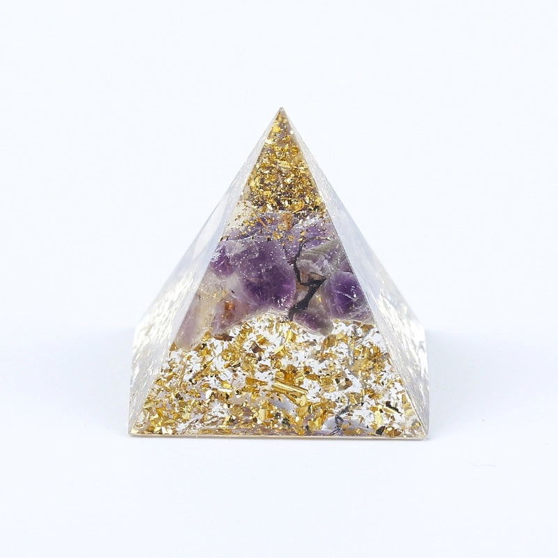 Minimalist Chinoiserie Triangle Resin Crystal Ornament|Home Decor & Decorative Accessories