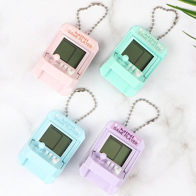 20 Retro Arcade Machine Keychain Set Mini Handheld Game Console Pendant Schoolbag Toy Gift|Accessories & Keychains