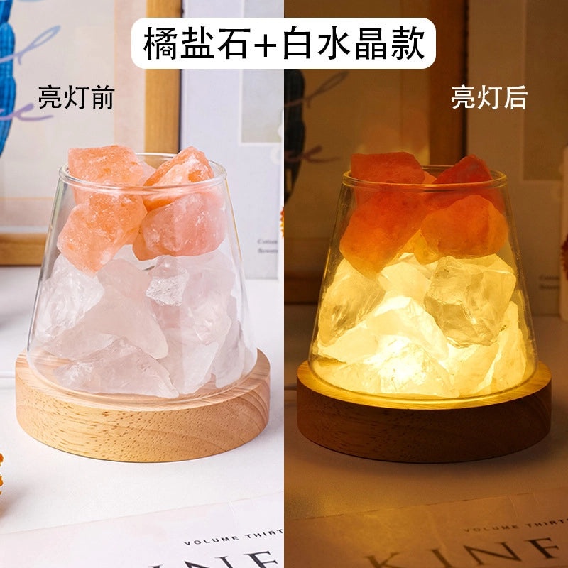 Chinoiserie Style Geometric Crystal Aromatherapy Night Lamp Decorative Lighting Accessories|Home Decor & Lighting