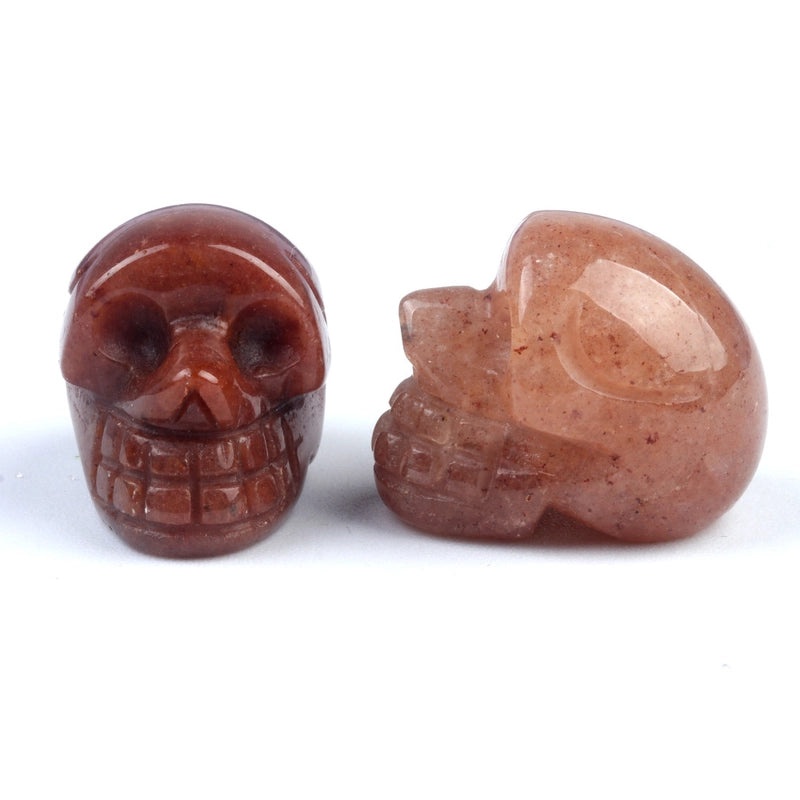 Halloween Vintage Skull Natural Crystal Agate Ornament | Home Decor & Seasonal Accessories