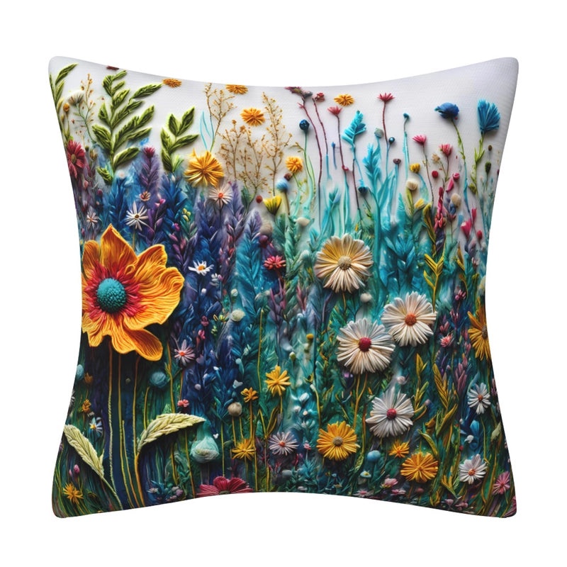 Elegant Minimalist Floral Polyester Pillow Covers for Couch and Sofa Decor|Home Decor & Living Room Accessories