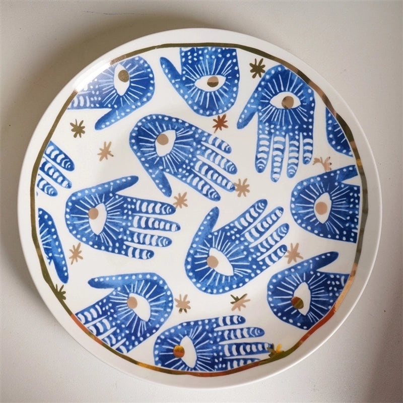 Chinoiserie Porcelain Eye Design Tableware Single Piece|Home & Kitchen Tableware