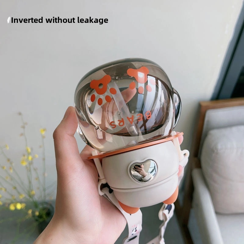 儿童水杯吸管杯塑料便携可爱夏季小学生男女通用随身小肚杯|儿童水杯与饮水器