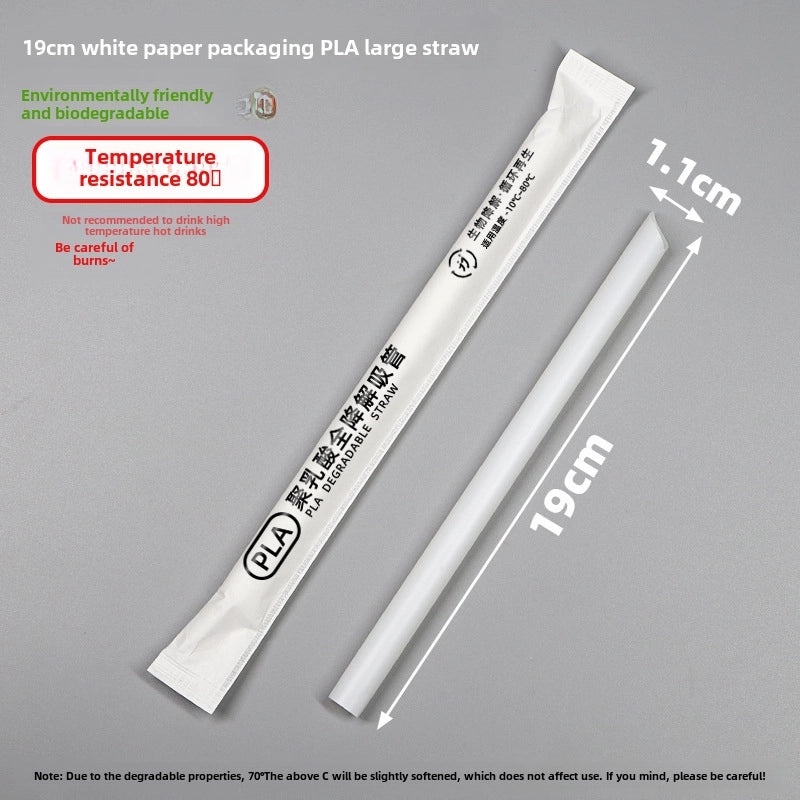 Biodegradable PLA Straws for Hot Drinks | Disposable Milk Tea Coffee Straws | Eco-Friendly Individually Packaged | Drinkware Accessories|Straws &