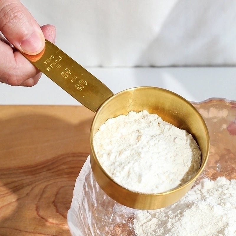 Stainless Steel Measuring Spoons Set of 4 with Casual Letter Design|Kitchen Tools & Gadgets