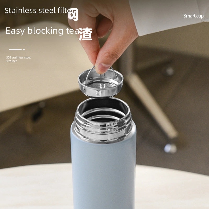 Unisex Smart Temp Display 304 Stainless Steel Sports Water Bottle Modern