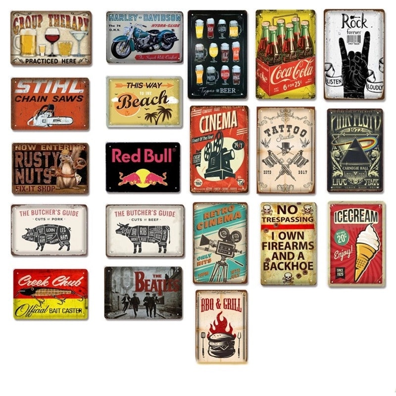 10 Retro Letter Flame Cattle Iron Wall Art Ornaments Set|Home Decor Wall Art