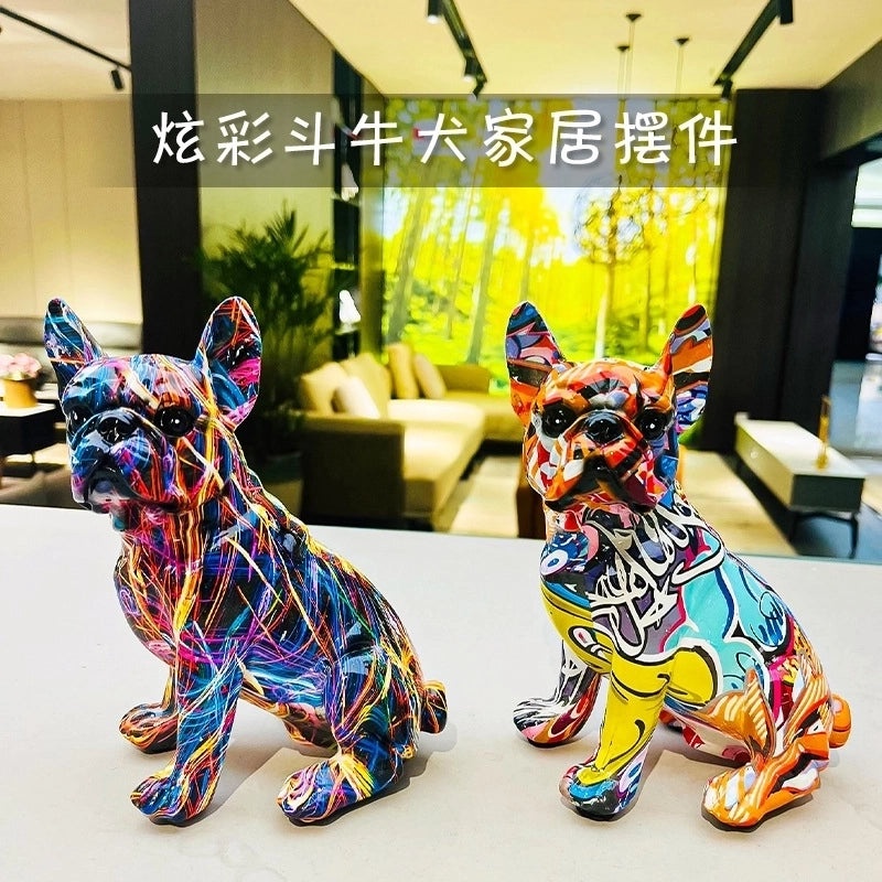 Cartoon Dog Resin Figurines Decorative Artificial Ornaments|Home Decor