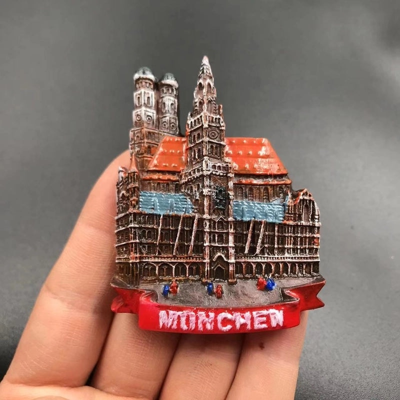 Washington USA Germany Swan Castle France Italy Syria Gulg Bell Magnetic Resin Refrigerator Magnet|Home Decor Magnets