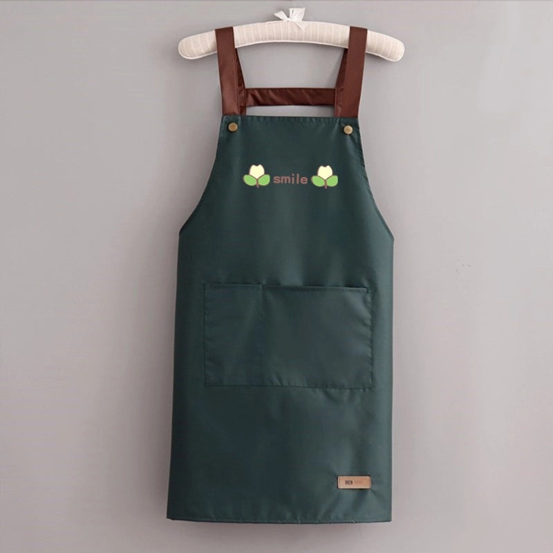 Waterproof Solid Color Apron Set for Kitchen and Household Use | Kitchen Accessories