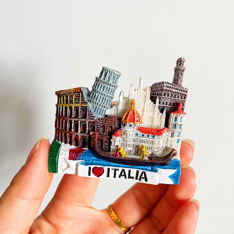 3D Travel Refrigerator Magnet Stickers Europe Cities Souvenirs Creative Tourist Gifts|Home Decor & Magnets