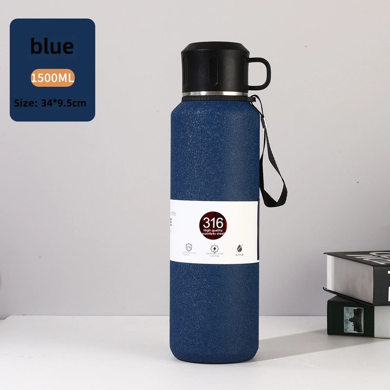 Large Capacity Stainless Steel Thermos Cup for Men and Women | Outdoor Sports Insulated Tea Kettle | Drinkware