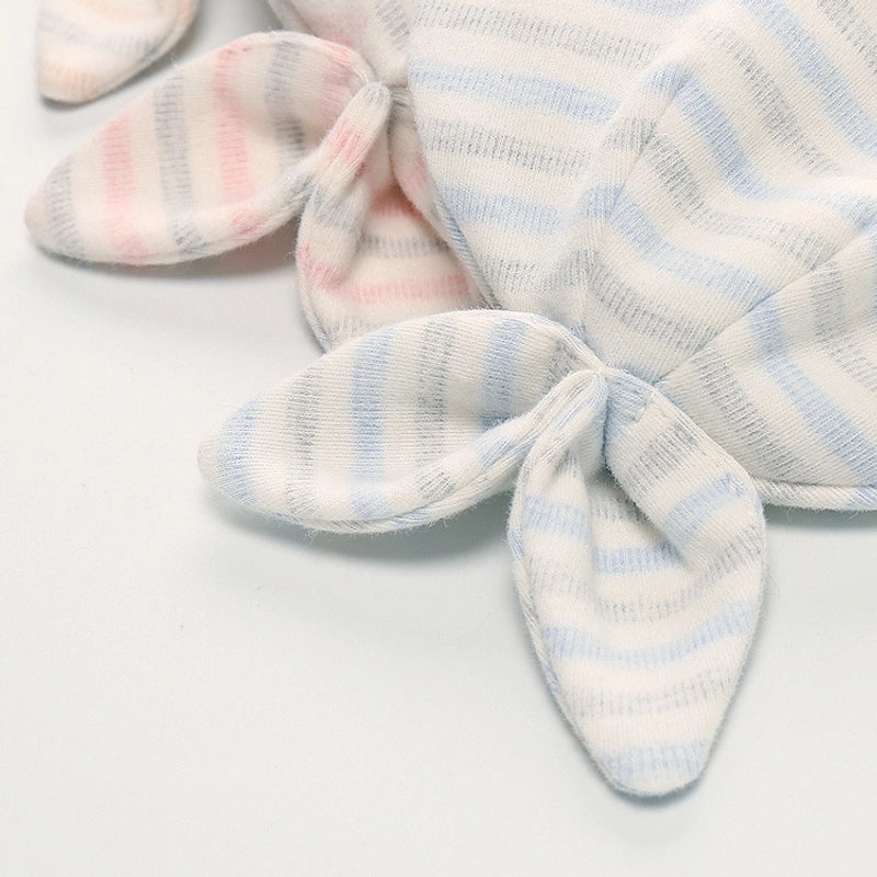 Cotton Baby Hat with Double Bow Ears for Newborns 0-6 Months Warm Hat for Spring Autumn Winter|Baby Accessories