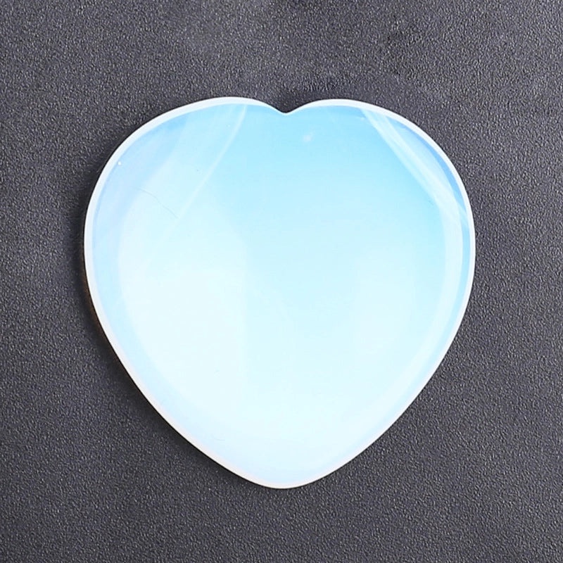 Retro Minimalist Heart Shaped Jade Stone Gem N2683-Y09 | Jewelry & Accessories