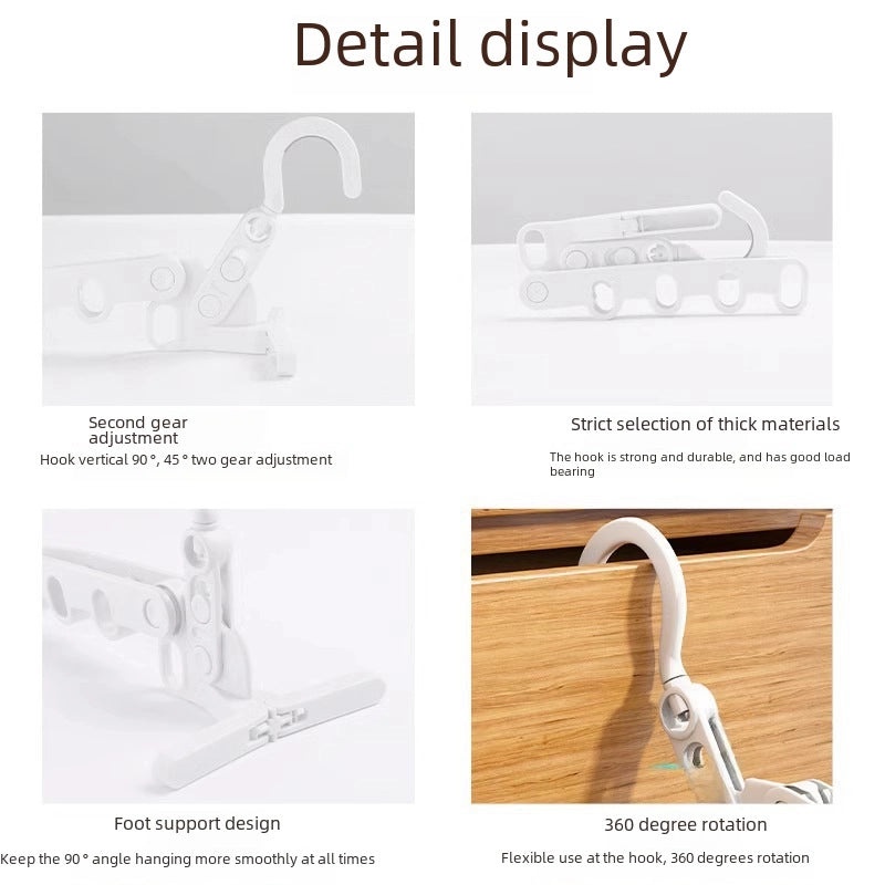 Multi-functional Five-Hole Folding Clothes Hanger for Travel and Home | Home & Living
